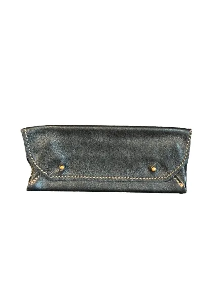 Étui lunettes cuir noir métallisé