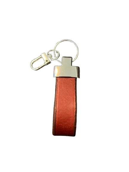 Porte-clés marron clair cuir