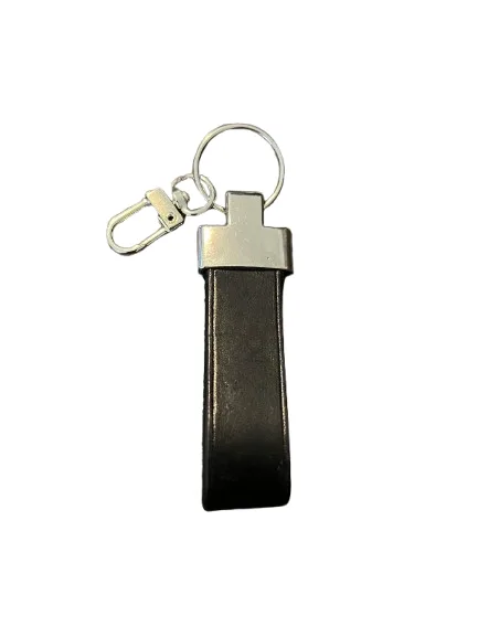 Porte-clés noir cuir Lexcia