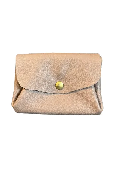 Porte monnaie complet beige cuir