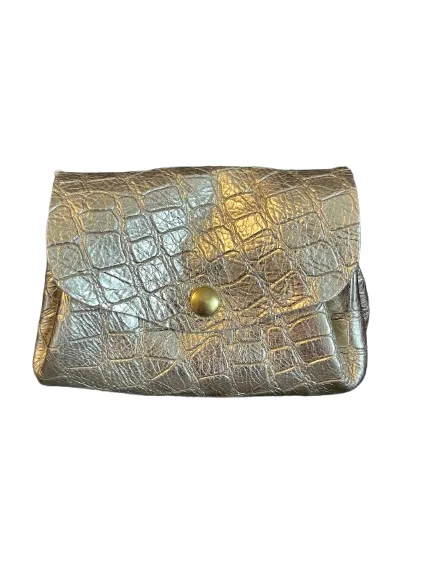 Porte monnaie complet croco doré