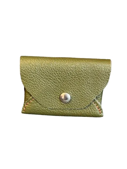 Porte monnaie kaki cuir Lexcia