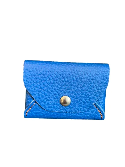 Porte monnaie bleu cuir Lexcia