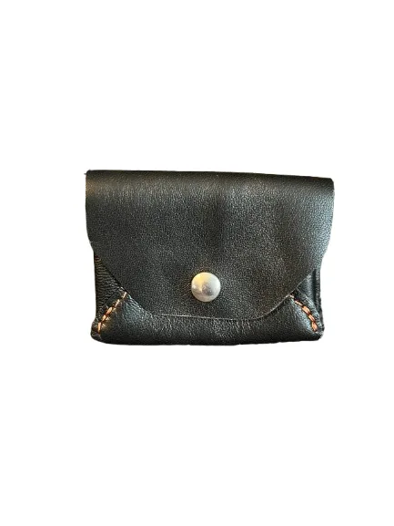 Porte monnaie noir cuir Lexcia