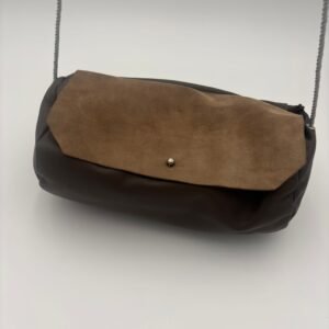Sac ballon cuir bicolor