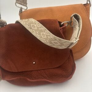 Sac besace marron cuir véritable
