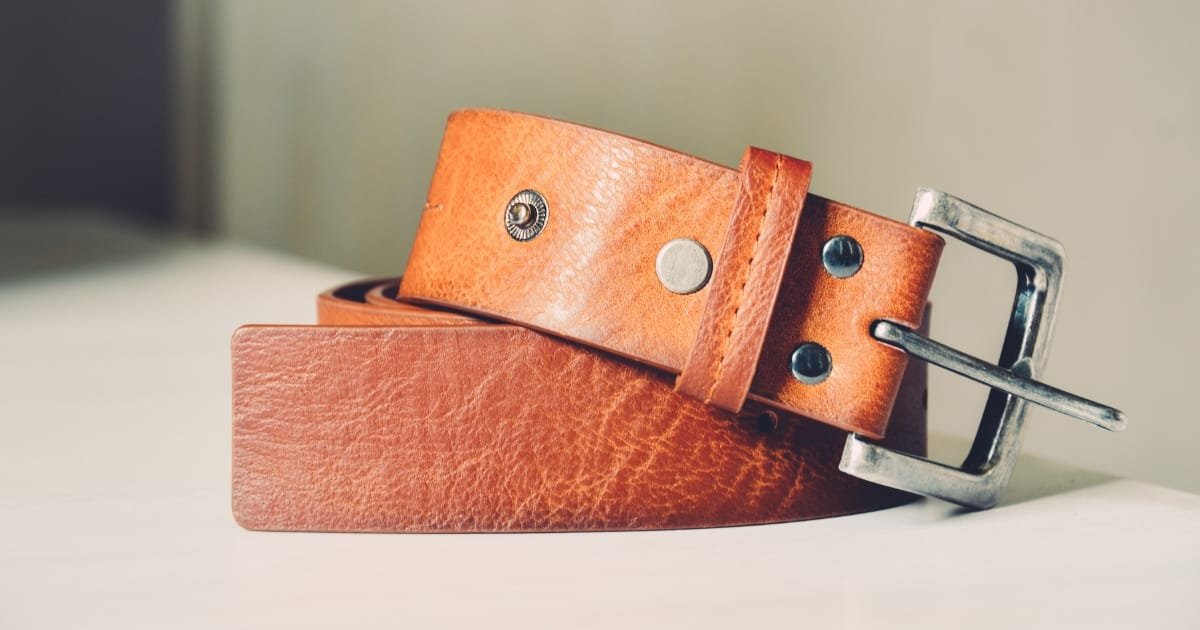 Ceinture personnalisable cuir marron France