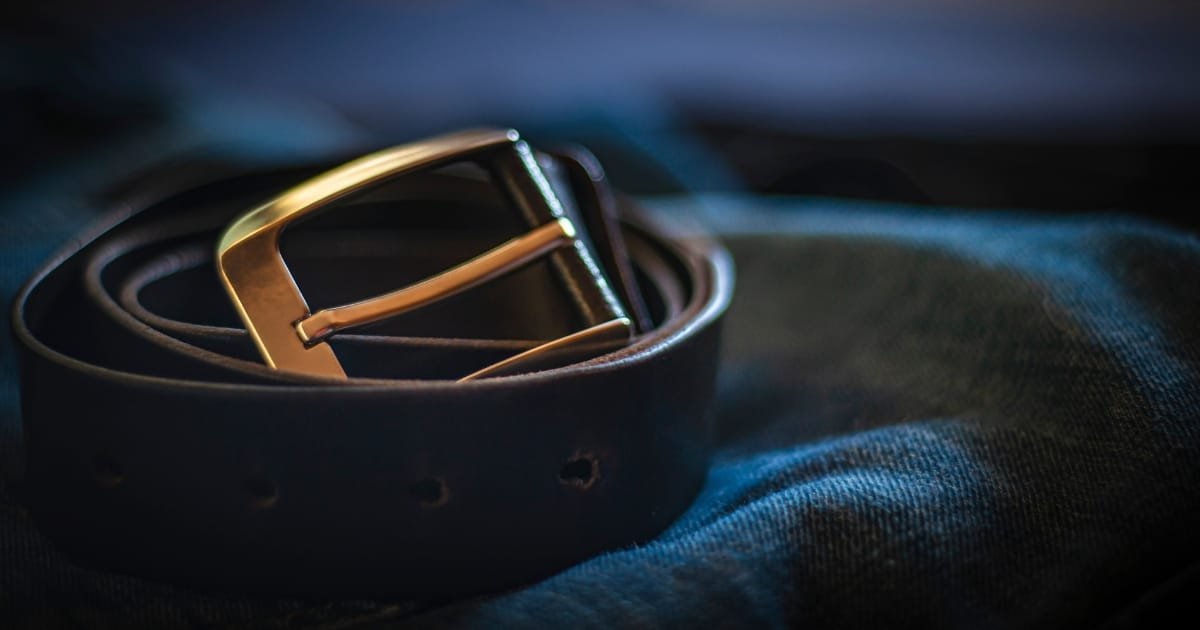 Ceinture personnalisable cuir noir France